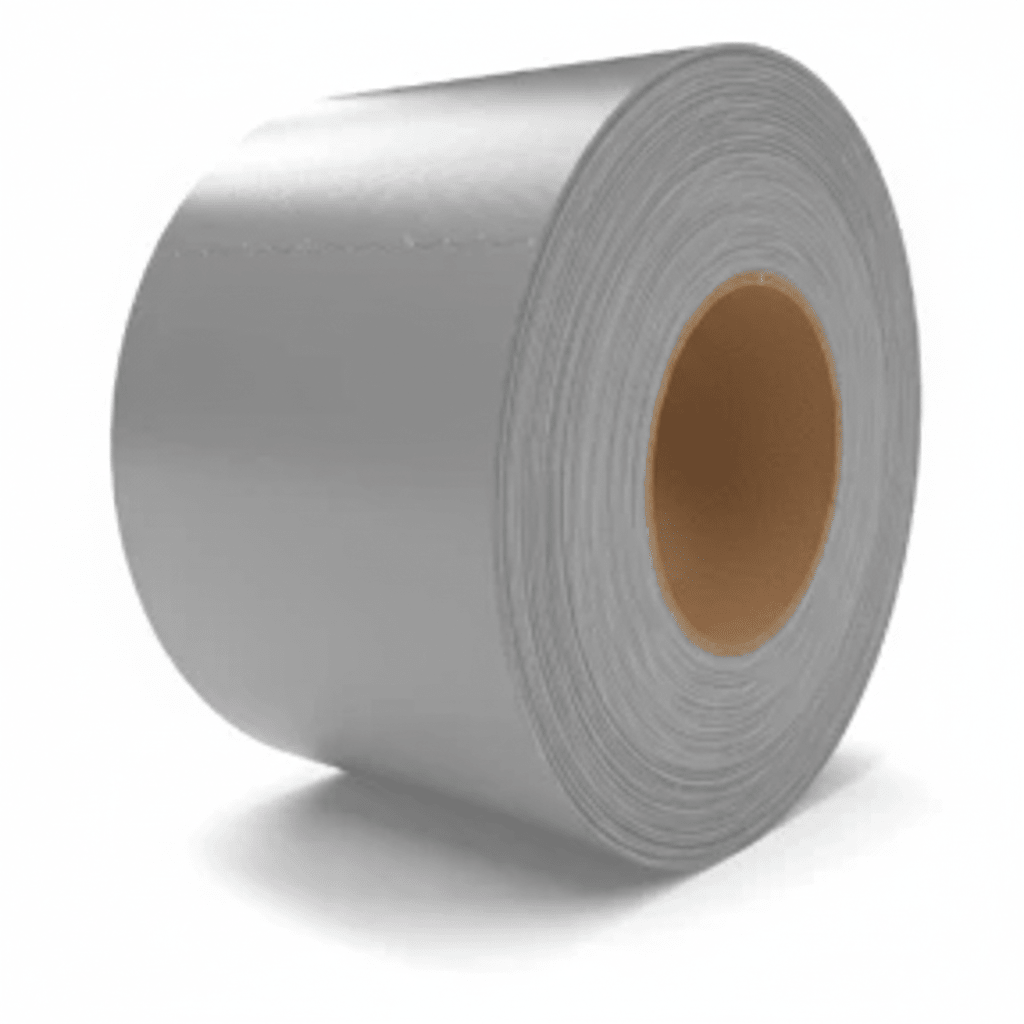 MegaTape MCT 300 gaffa tape grijs 100 mm – brede rol tape op kartonnen kern, staand