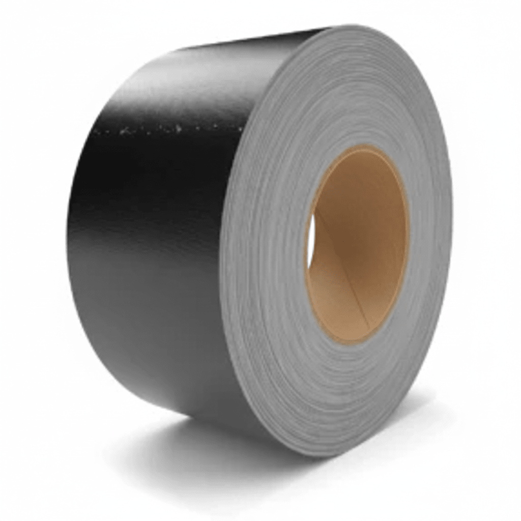 MegaTape MCT 300 gaffa tape zwart 75 mm – brede rol tape op kartonnen kern, staand