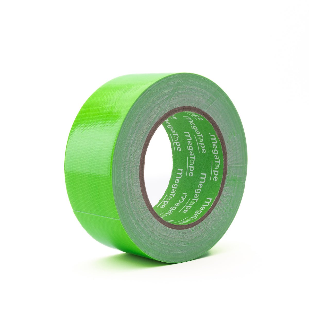 MegaTape UT70 fluor gaffa tape groen 50 mm – rol tape met groene MegaTape-kern, staand