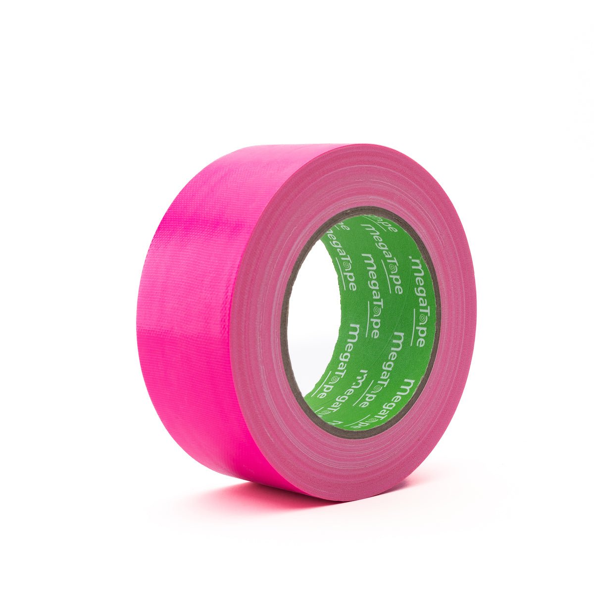 MegaTape UT70 fluor gaffa tape rose 50 mm – rol tape met groene MegaTape-kern, staand