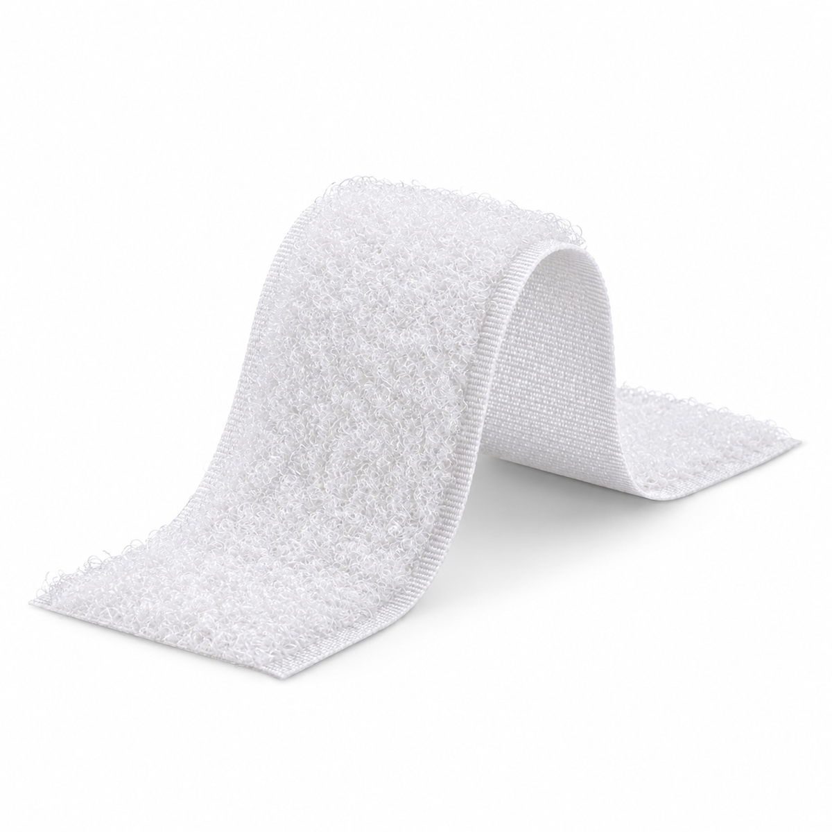Bande auto-agrippante · bande boucle blanche · auto-adhésive K64 · PA/PES · 20 mm · rouleau de 25 m